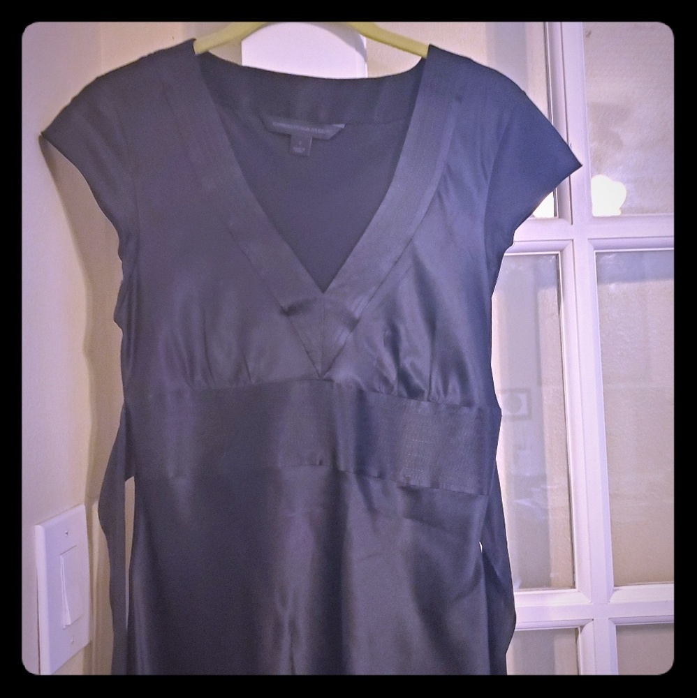 Silk cap sleeve blouse